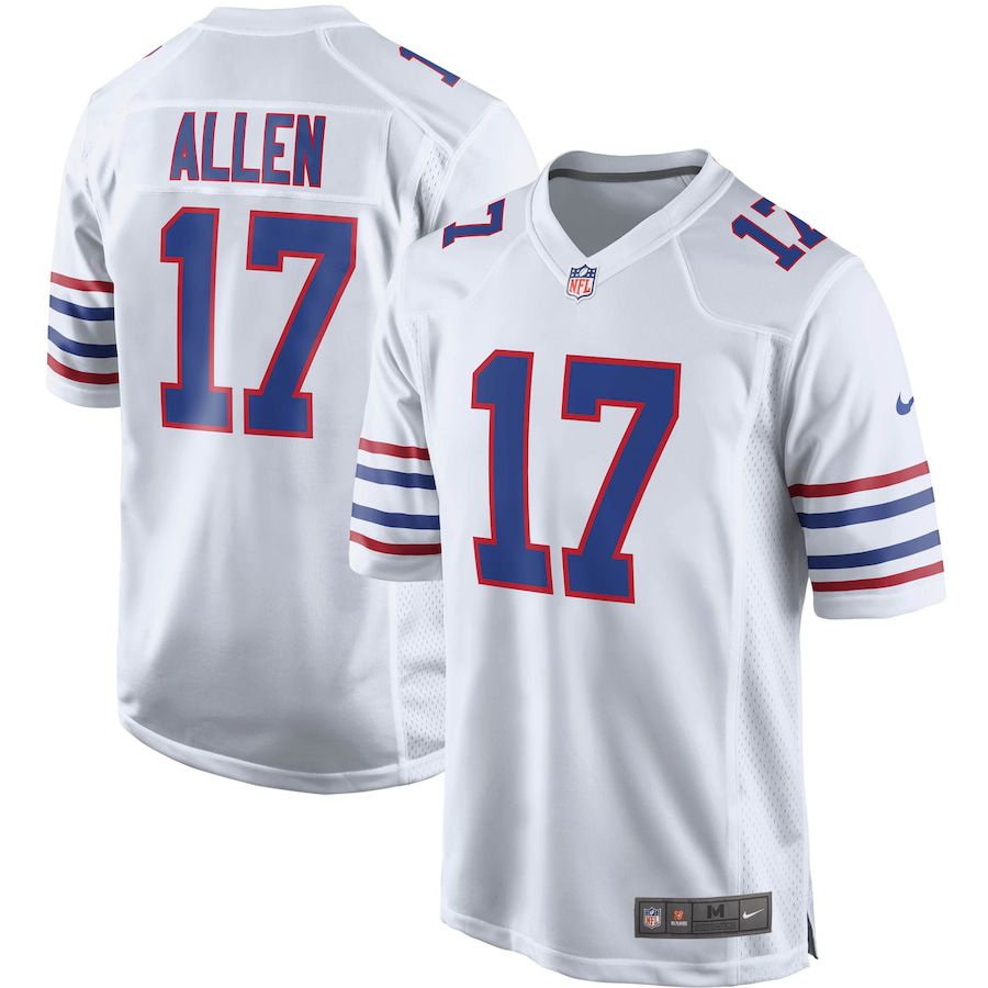 Men Buffalo Bills 17 Josh Allen Nike White Alternate Game Player NFL Jersey